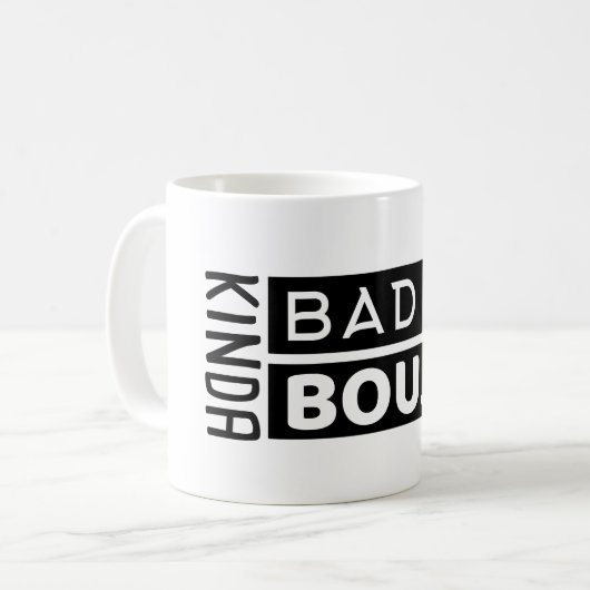 Trendy Sprichwort ein bisschen schlechtes ein Kaffeetasse (Vorderseite Links)
