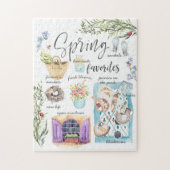 Trendy Spring Favorites | Aquarellbilder Puzzle (Vertikal)