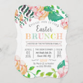 Trendy Spring Floral Oaster Brunch Einladung (Vorne/Hinten)