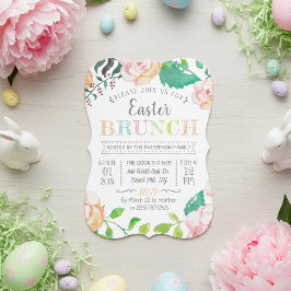 Trendy Spring Floral Oaster Brunch Einladung