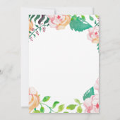 Trendy Spring Floral Typografy Baby Shower Einladung (Rückseite)