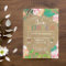 Trendy Spring Floral Typografy Baby Shower