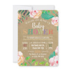 Trendy Spring Floral Typografy Baby Shower