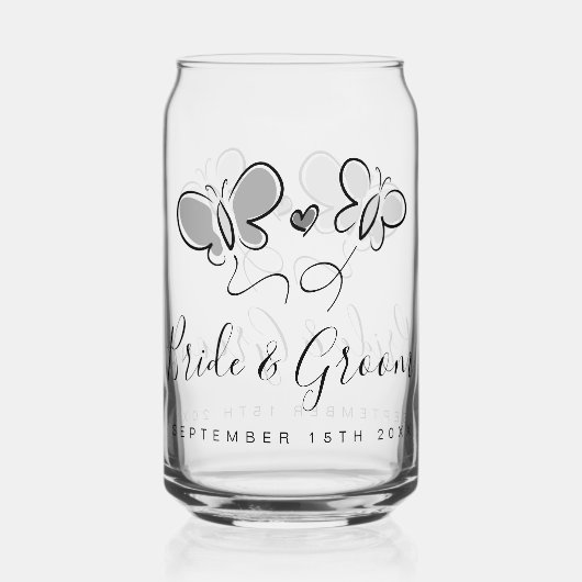 Trendy Sprintime Hochzeitsfeier kann Brillen Dosenglas (Rückseite)