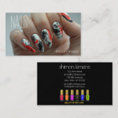 Trendy Spritzer Paint Nail Art Manicurist Loyalitä Visitenkarte (Vorne/Hinten)
