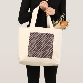 Trendy Square Stripes Jumbo Stoffbeutel
