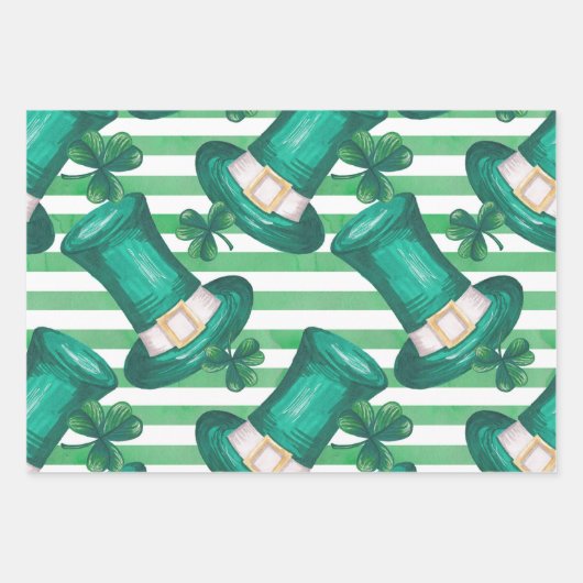 Trendy St. Patrick's Day Geschenkpapier Set (Vorderseite 3)
