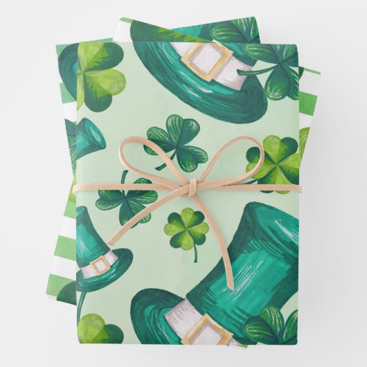 Trendy St. Patrick's Day Geschenkpapier Set (Beispiel)
