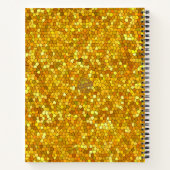 Trendy Stached Glass Black Gold Notizblock (Rückseite)