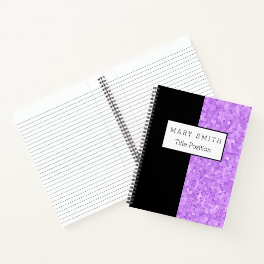 Trendy Stached Glass Black Lila Notizblock (Innenseite)