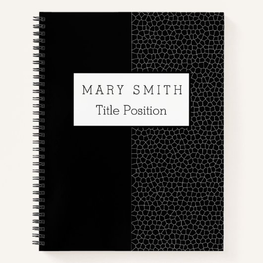 Trendy Stached Glass Black Notizblock (Vorderseite)