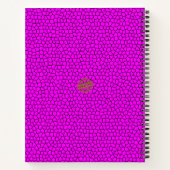 Trendy Stached Glass Black Pink Notizblock (Rückseite)