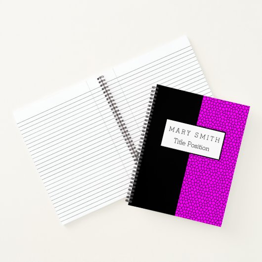 Trendy Stached Glass Black Pink Notizblock (Innenseite)