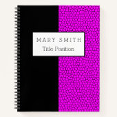 Trendy Stached Glass Black Pink Notizblock (Vorderseite)