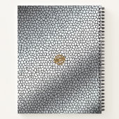 Trendy Stached Glass Black Silver Notizblock (Rückseite)