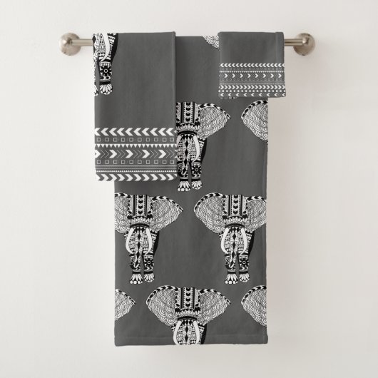 Trendy Stammes- Bohemischer Elefant Badhandtuch Set (Insitu)