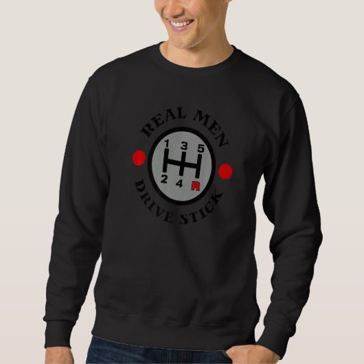 Trendy Statement Gear Shift Car Driver Sweatshirt (Vorderseite)