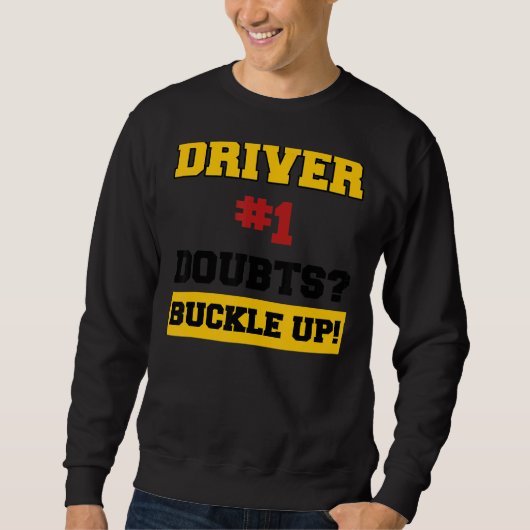 Trendy Statement Racer Driving Racing Car Driver Sweatshirt (Vorderseite)