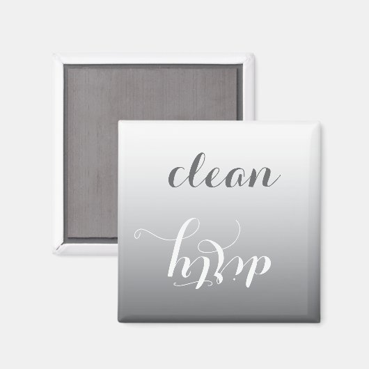 Trendy Steel Grau Saubere oder schmutzige Geschirr Magnet (Vorderseite/Rückseite)