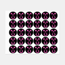 Trendy Stickers in Schwarz Etiketten