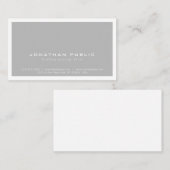 Trendy Stilvoll Moderne Minimalistisch Grau Schlic Visitenkarte (Vorne/Hinten)