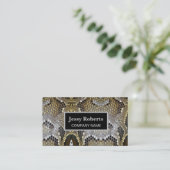 Trendy stilvolle Animal Print Schlange Skin Mode Visitenkarte (Stehend Vorderseite)