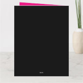 Trendy stilvolle Chic Pink und Black Happy Geburts Karte (Rückseite)