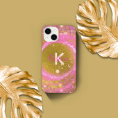 Trendy Stilvolle Funkelnd Rosa- und Gold Glitzer F iPhone Hülle