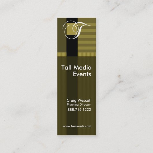 Trendy stilvolle Pinstripes-Visitenkarte-Schablone Mini Visitenkarte (Vorderseite)