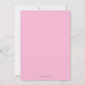 Trendy stilvolle rosa einladung (Rückseite)