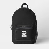 Trendy Stilvolle Schädelknochen Schwarz-weiß gotis Bedruckter Rucksack (Vorderseite)