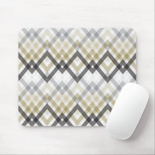 Trendy stilvolle Zickzack-Zickzack Karo-schwarzes Mousepad