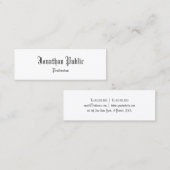 Trendy stilvoller Entwurfs-klassischer Mini Visitenkarte (Vorne/Hinten)