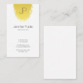 Trendy stilvoller mit Monogramm glatter schlichter Visitenkarte (Vorne/Hinten)