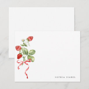 Trendy Strawberry Personalisiert Stationery Mitteilungskarte