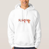 Trendy Streetwear style white pullover Hoodie (Vorderseite)