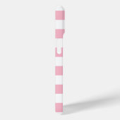 Trendy Streifenmuster mit Namen - Pastellrosa Case-Mate iPhone Hülle (Rückseite / Rechts)