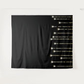 Trendy String Lights auf dem Black Foto Stand Wandteppich (Vorderseite (Horizontal))