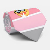 Trendy Stripes, Emoji Face Krawatte (Gerollt)