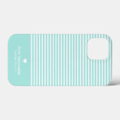 Trendy Stripes mit hochskalierbarem Herzmonogramm Case-Mate iPhone Hülle (Rückseite (Horizontal))