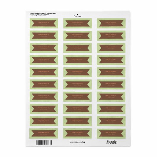 Trendy Stripes Personalisiert Kitchen Labels (Vorne)