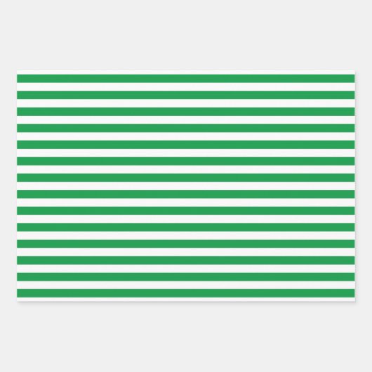 Trendy Stripes Xmas Rot Grün Solid Farbe Geschenkpapier Set (Vorderseite 2)