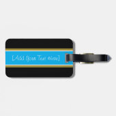 Trendy Strips Gepäckstück mit Lederband Gepäckanhänger (Rückseite horizontal)