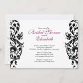 Trendy Strudel blühen Braut, die Brautparty Einladung (Vorderseite)