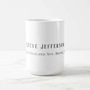 Trendy Style Elegant Minimalistisch Schwarz Weiß Kaffeetasse