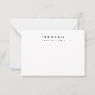 Trendy Style Elegant Minimalistisch Schwarz Weiß Mitteilungskarte