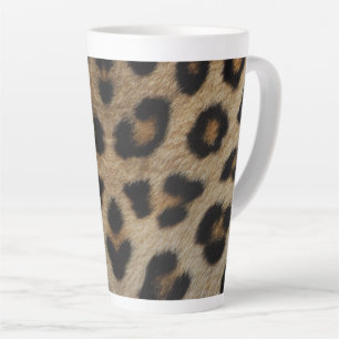 Trendy stylische leopard Pelztierdruckmuster Milchtasse