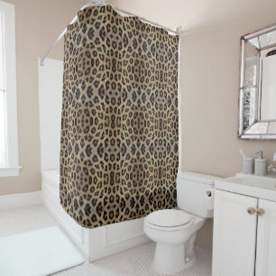 Trendy stylische Leopardenpelzmuster Duschvorhang