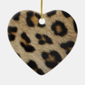 Trendy stylische Leopardenpelzmuster Keramik Ornament (Hinten)