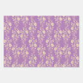 Trendy Stylische Lila Wrapping Paper Sheets Geschenkpapier Set (Vorderseite 2)